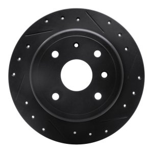 Chevrolet Epica Brake Rotor (1) - Rear Right - R1 Concepts - Drilled & Slotted - Black - `04-`10